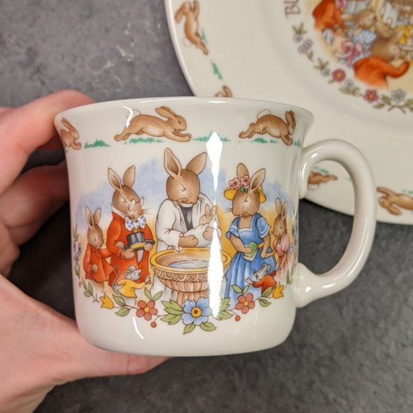 Royal Doulton Bunnykins christening mug & plate - Picture 2 of 5